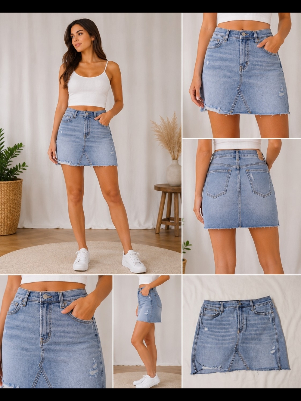 Arizona Jean Company Light Blue Denim Mini Skirt